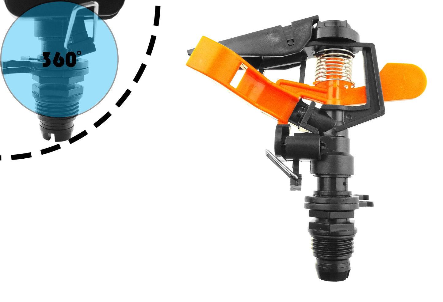 Pulsating Sprinkler on Spike - Adjustable Eco Line