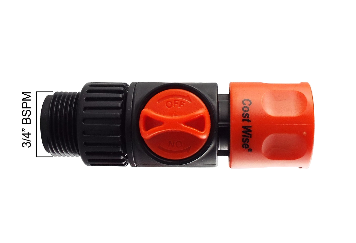 Cost Wise Female Connector with Valve and 3/4" BSPM Inlet