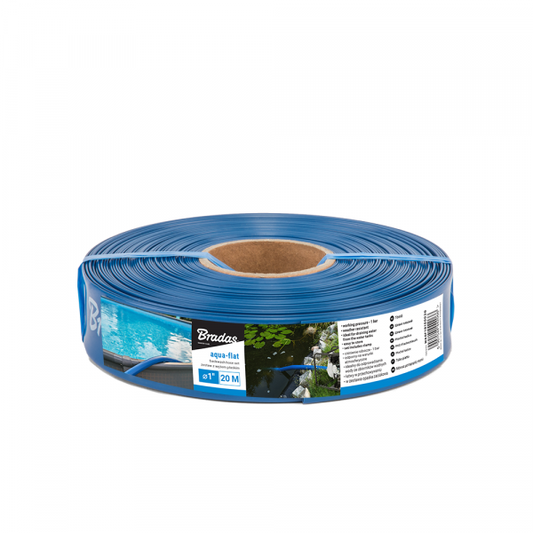 Lay Flat 1" Aqua Hose with Clip 10m