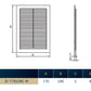 Louvre Vent  D/170x240W 240mm X 170mm with Fly Screen