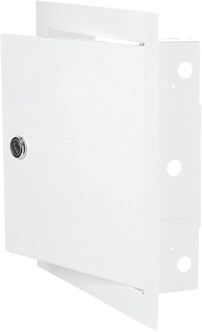Access Panel Door Metal With Lock, White 200mm x 200mm