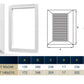 Louvre Vent Duo Smart 140/210 140mm X 210mm With Fly Mesh