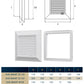 Louvre Vent White Duo Smart 135 fi 125mm With Fly Mesh