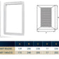 Louvre Vent Graphite Duo Smart 140/210 140mm X 210mm With Fly Mesh
