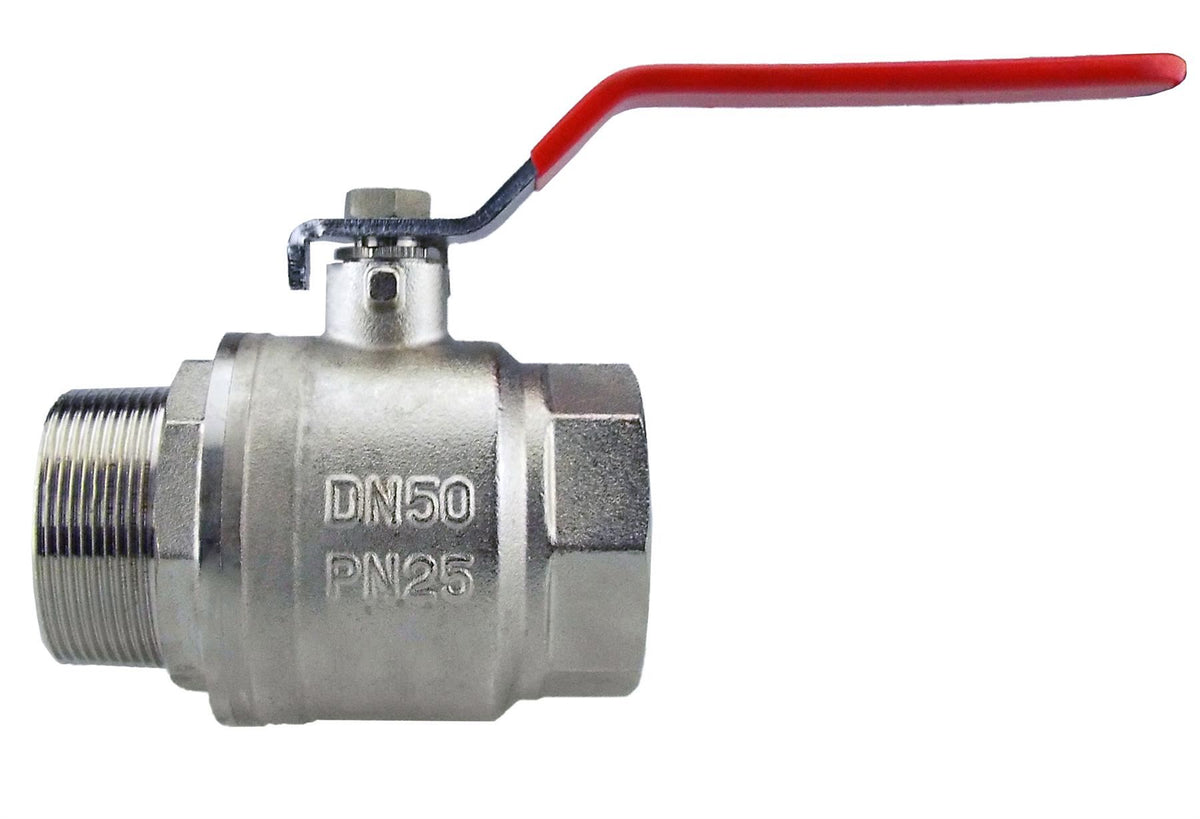 3/4” BSP Brass Nickel-Plated Lever Valve with Brass Spring Check Valve