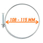 Double Wire Hose Clamp Galvanised 108mm-115mm