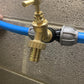 Brass Bib Tap 1/2" Barb with MDPE Tee 20mm - 1/2 " BSPF