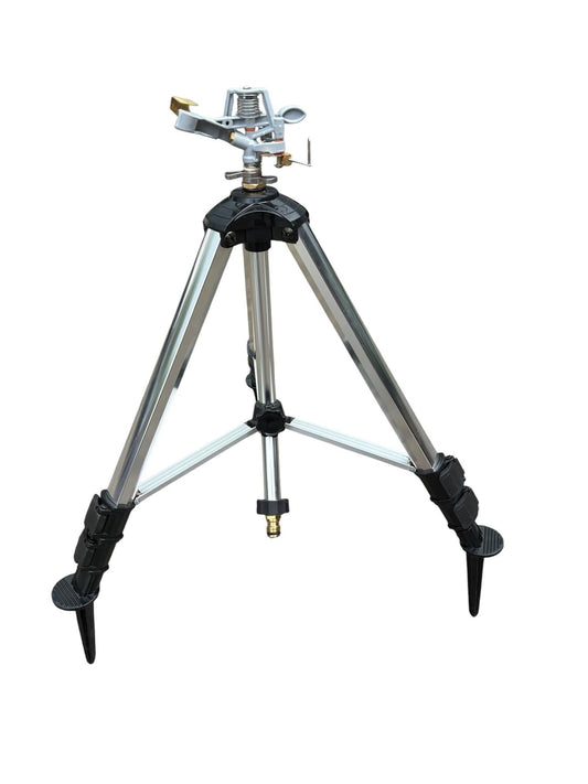 Aluminium Garden Sprinkler Tripod Stand 55-105cm Spiked Feet