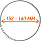 Double Wire Hose Clamp Galvanised 153mm-160mm