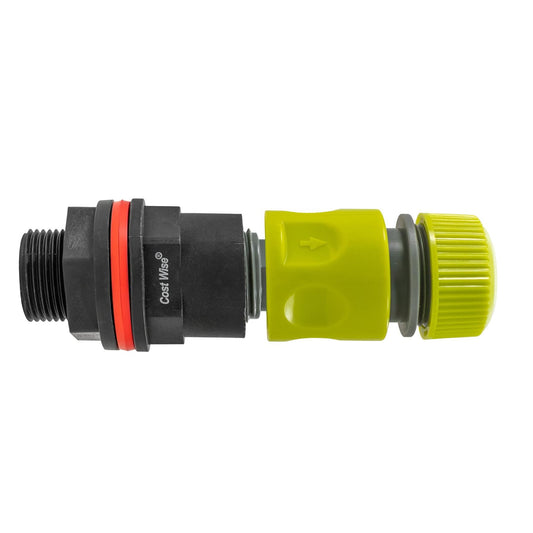 Water Butt Kit ¾” BSPM-F with Quick Connect Adaptor and Hose Connector (Lime)