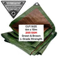 Green/Brown L-Grade Tarpaulin 6m x 10m