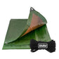 Green/Brown L-Grade Tarpaulin with 10 Metres of 8mm Bungee Rope
