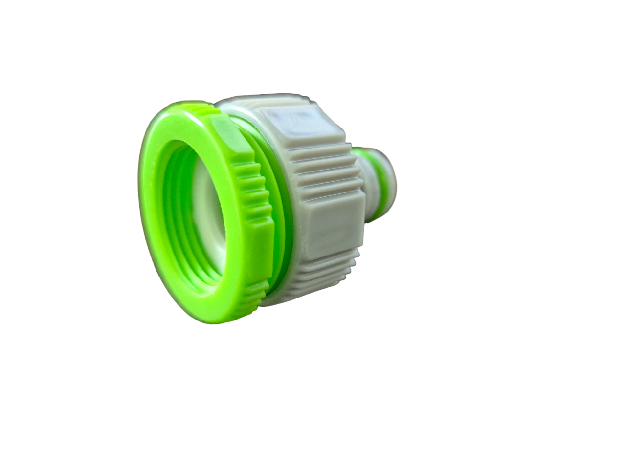 Female Tap Connector 1" or 3/4" BSP Female, Green/Gray