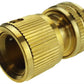 3 Way Male Snap-On Connector Brass with Valves and 3 x Brass Female Hose Connectors