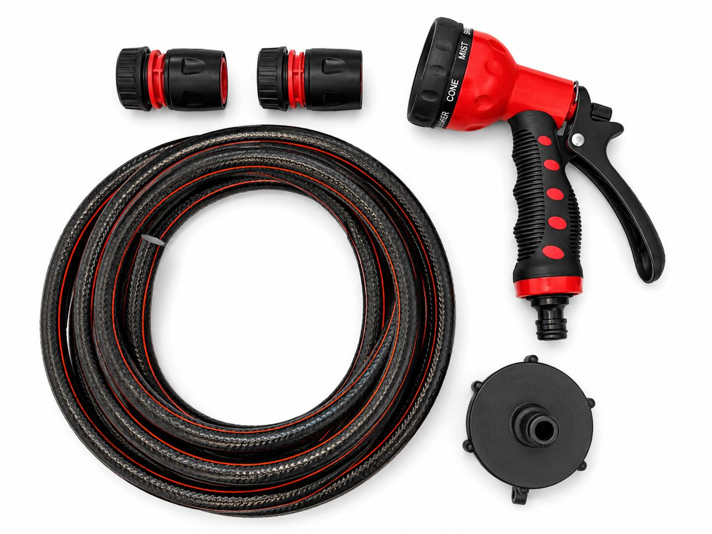 IBC Flexi Connection Kit Black Hose with Black Orange Multi-Sprayer