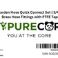 X00240NUXV x1,  2 Pairs Garden Hose Quick Connect Set | 3/4 Inch Solid Brass Hose Fittings with PTFE Tape