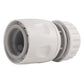 2-Way Tap Connector with 3 x Quick Connect Outlets and 3 x Standard 1/2" Hose Connectors (Grey/White)