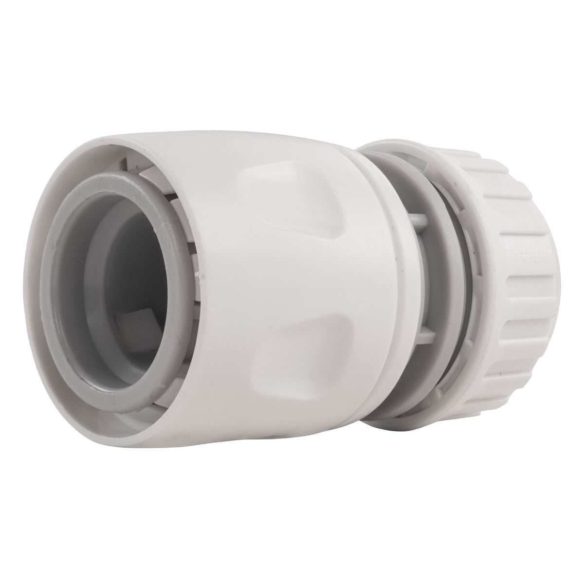 2-Way Tap Connector with 3 x Quick Connect Outlets and 3 x Standard 1/2" Hose Connectors (Grey/White)