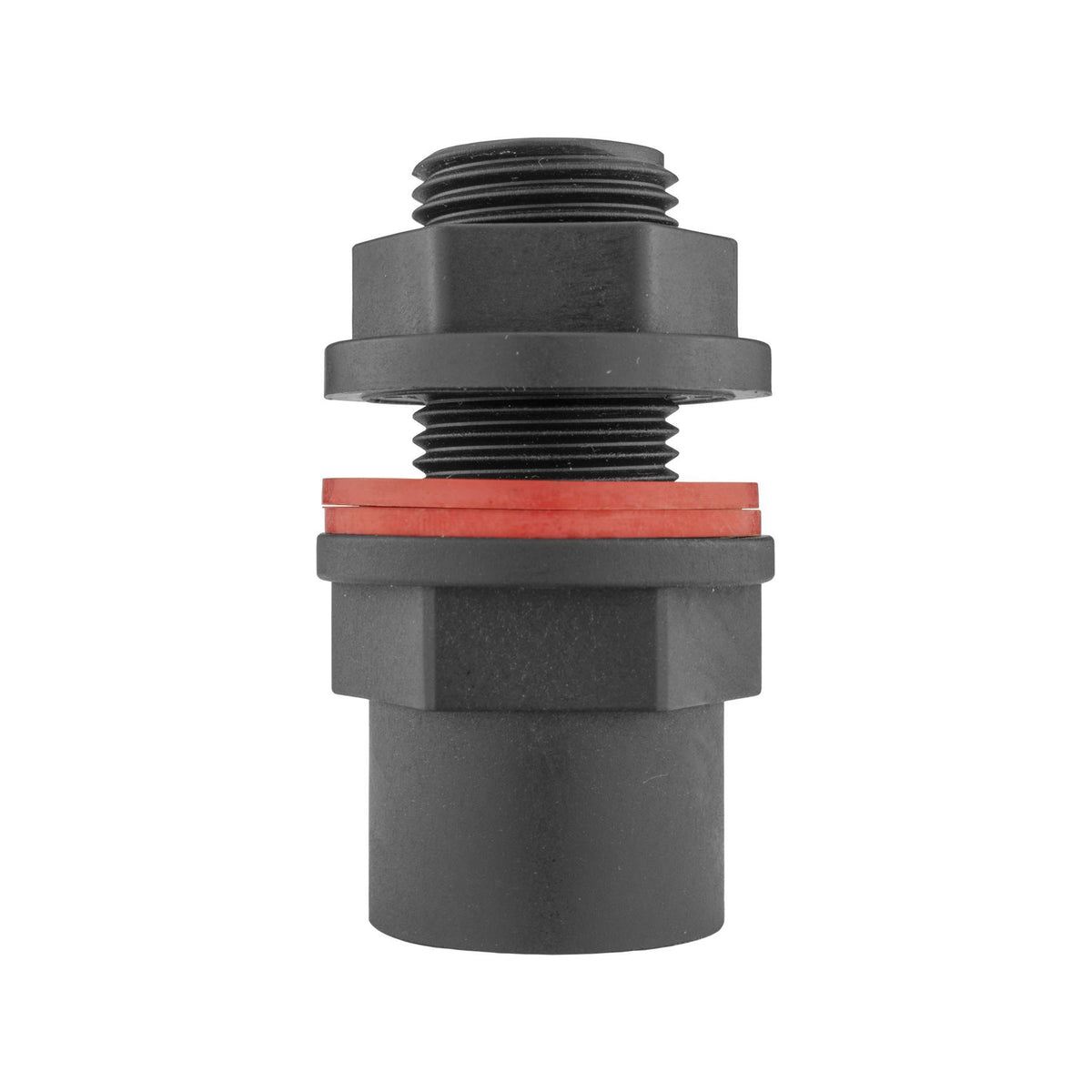 Water Butt Connector 1" BSP with Garden Lever Tap with Geka Type Claw and 1" Hose Barb Connector