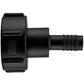 IBC 2" S60X6 Thread Valve with S60X6 to 1" Hose Tail