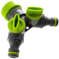 2-Way Tap Splitter Connector with 3 x Quick Connect Outlets (Lime)