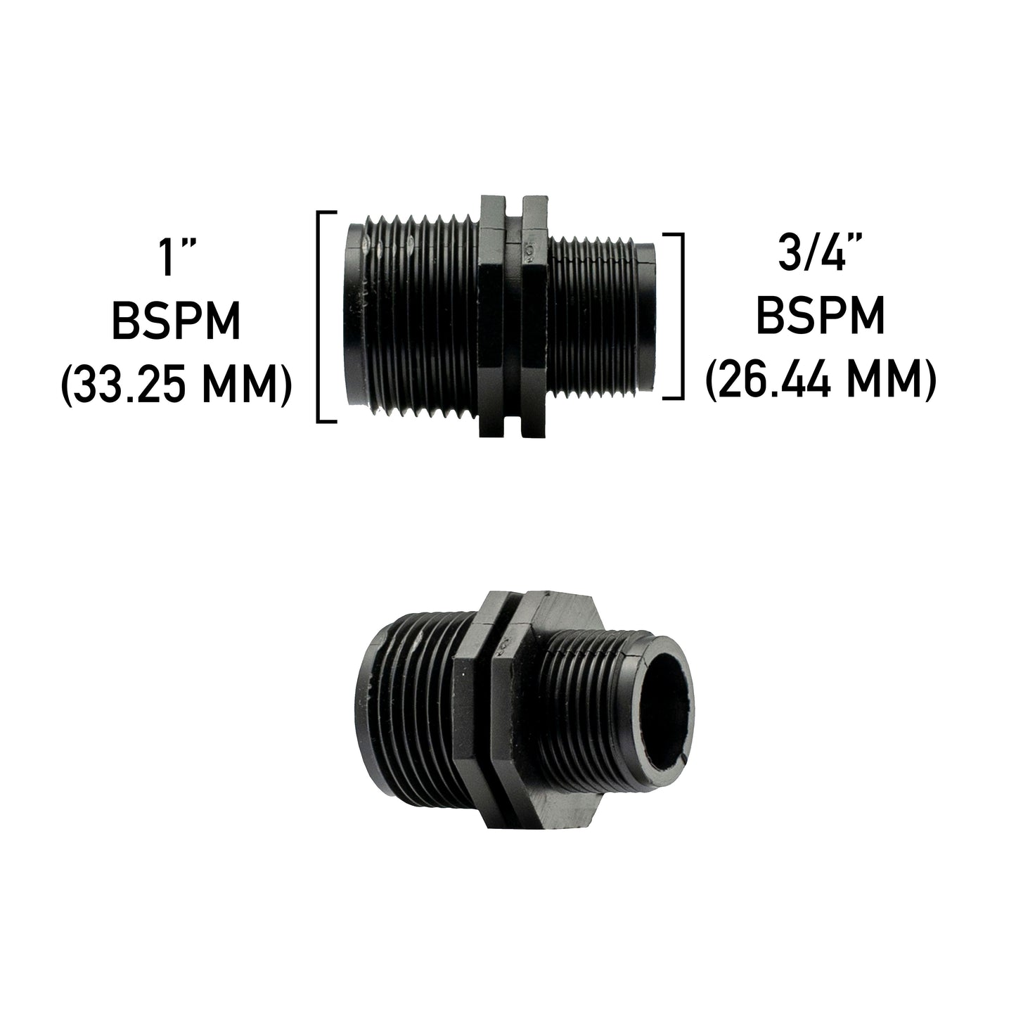 Reducing Nipple 1” BSP – 3/4” BSP Male