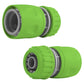 2-Way Tap Connector with 3 x Quick Connect Outlets and 3 x Standard 1/2" Hose Connectors (Grey/Lime)