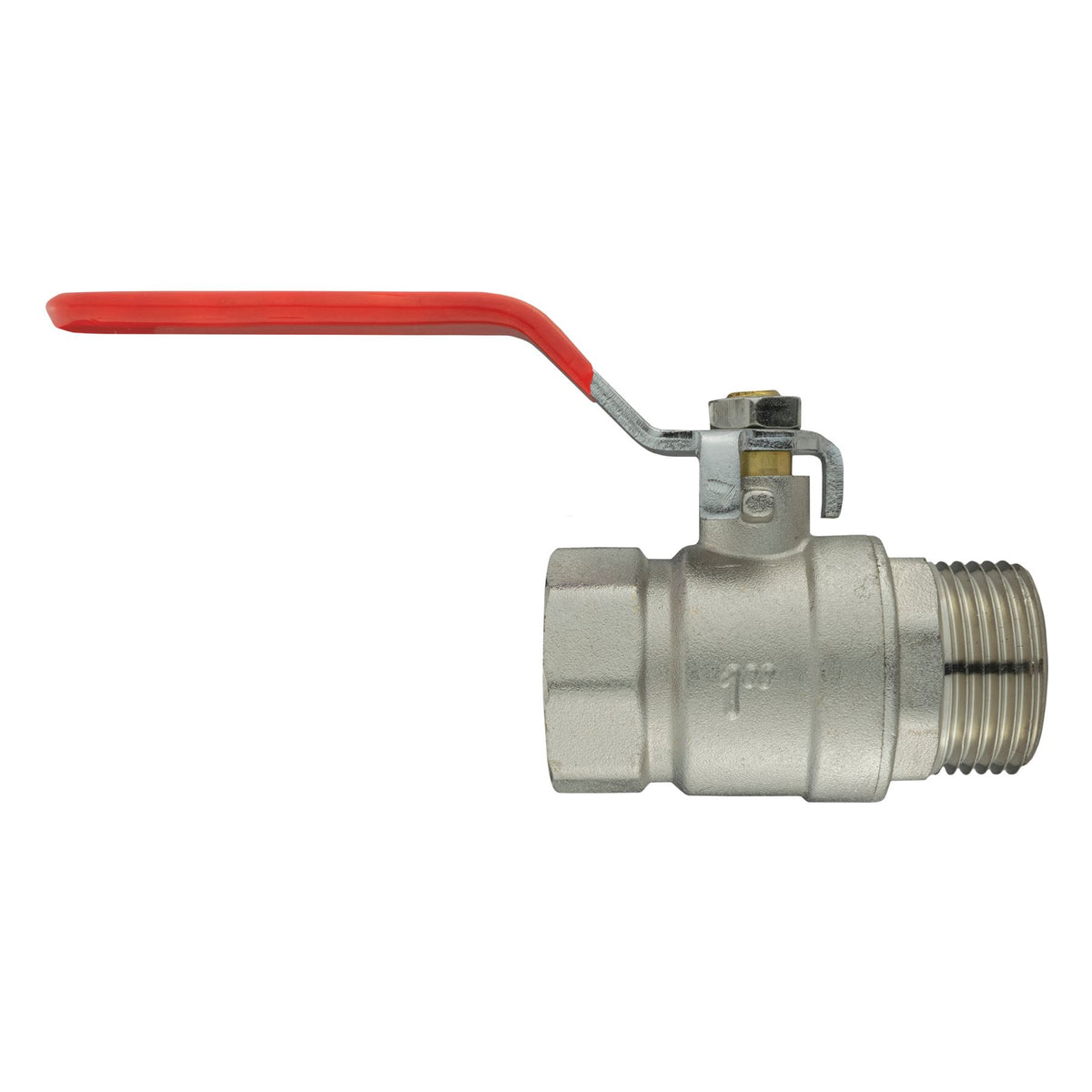 1” BSP Brass Nickel-Plated Lever Valve with Brass Spring Check Valve