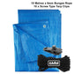 Blue S-Grade Tarpaulin with 10m of 6mm Bungee Rope and 10 x Screw Type Tarp Clips