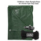 Green S-Grade Tarpaulin with 10m of 6mm Bungee Rope and 10 x Screw Type Tarp Clips