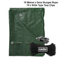 Green S-Grade Tarpaulin with 10m of 6mm Bungee Rope and 10 x Slide Type Tarp Clips