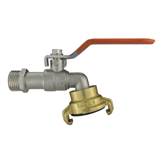 Garden Lever Tap 1/2" BSP With Geka Type Claw Outlet