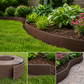 Lawn Edging Heavy Duty Wood Effect 78mm High, 2.8mm Thick, 10 Metre Roll