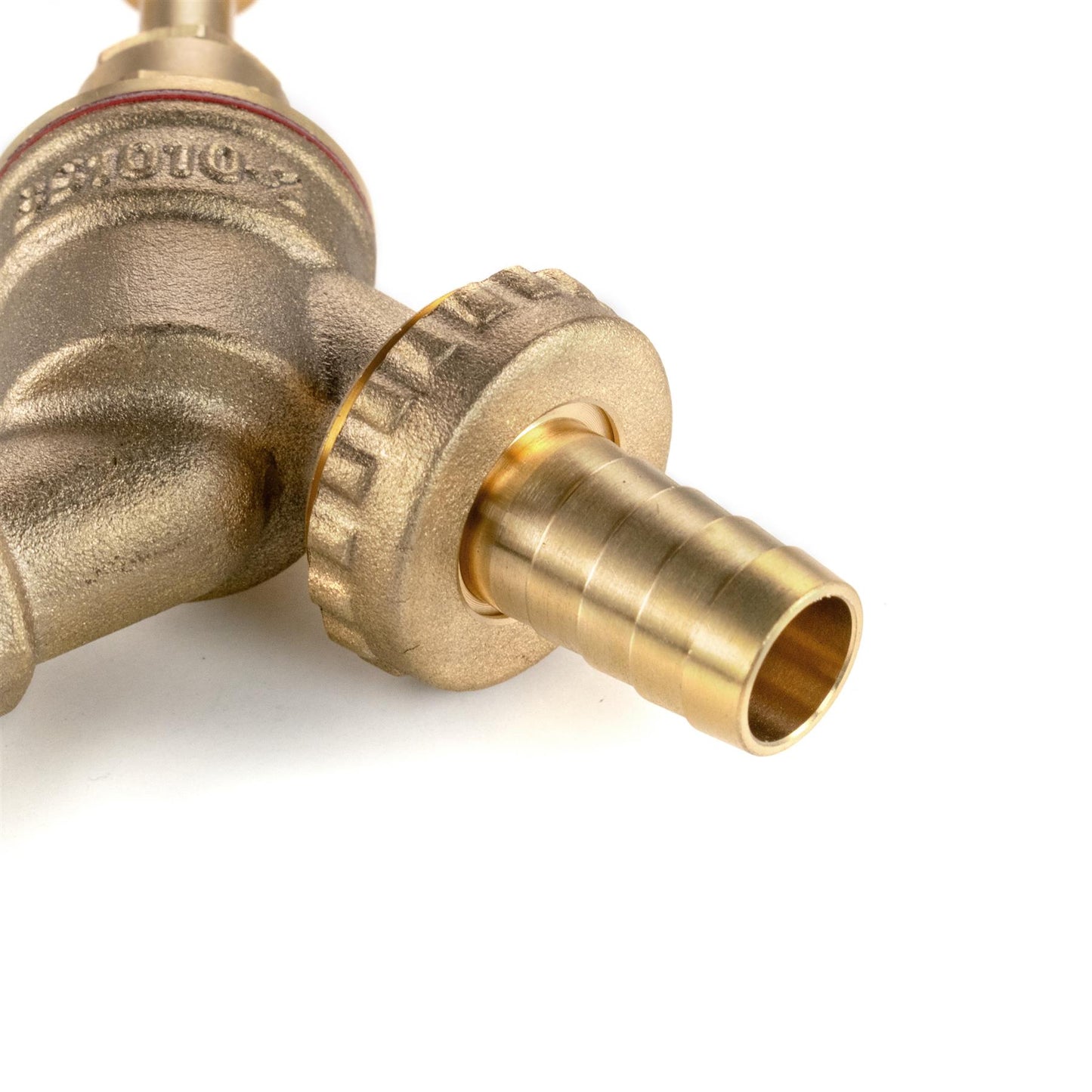 Brass Bib Tap 3/4" Barb with MDPE Tee 25mm - 3/4" BSPF