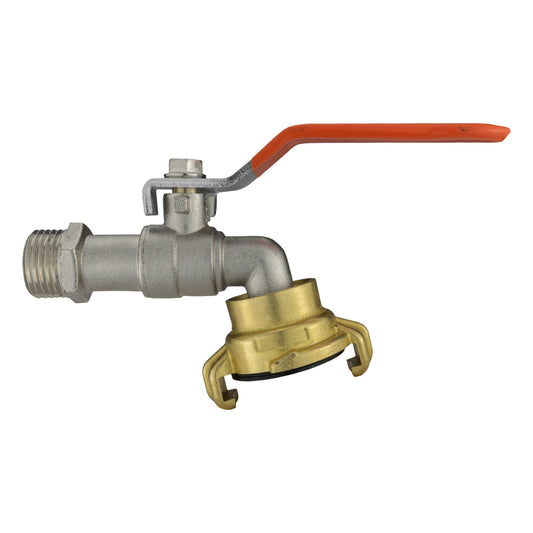 Garden Lever Tap 3/4" BSP With Geka Type Claw Outlet
