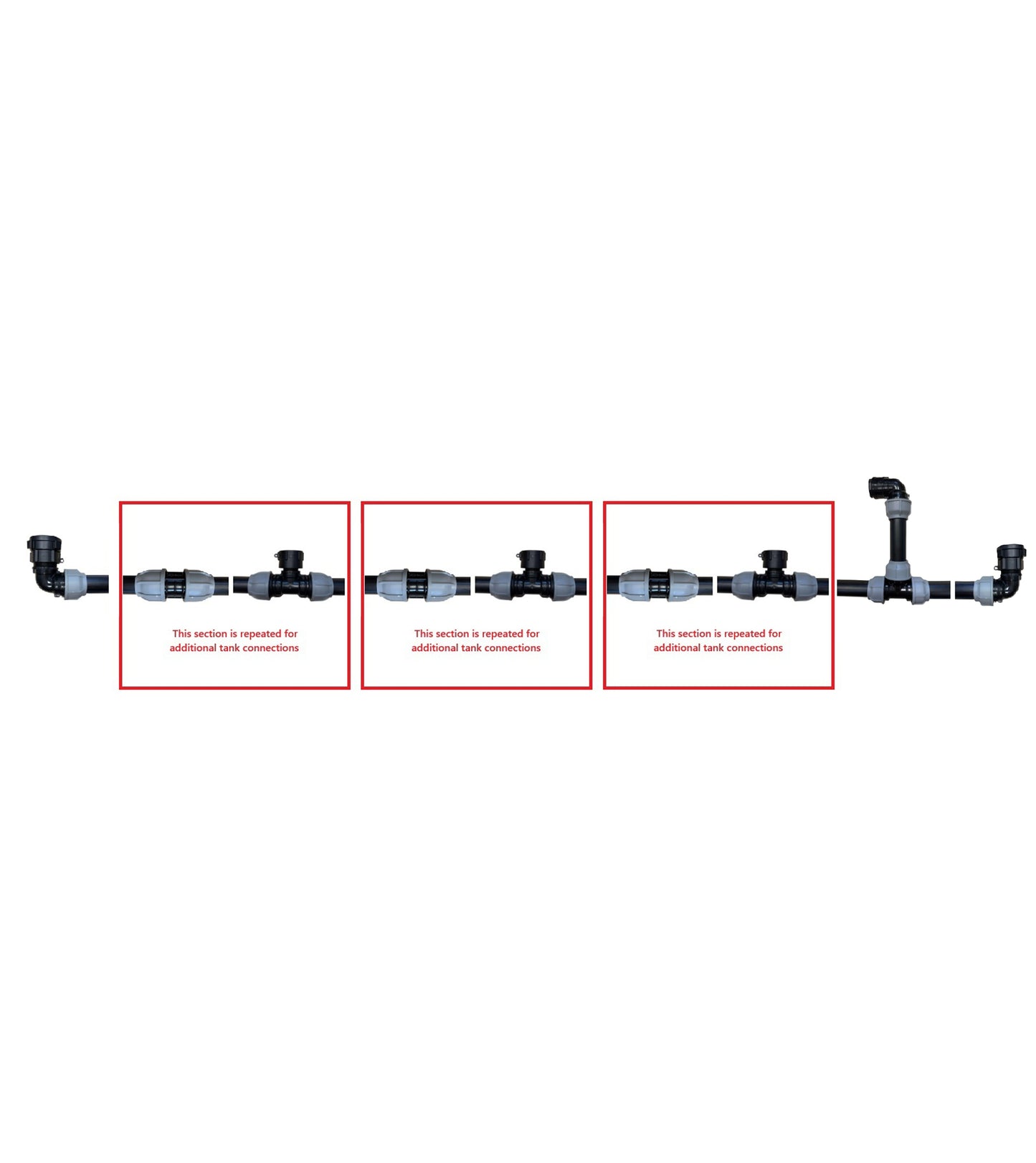 IBC 5-Tank Joining Kit Via 25mm Pipe