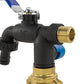 Garden Double Blue/Black Lever Tap + Geka Type Claw Outlet