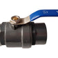 1.25” BSPF PP Stopcock with Stainless Steel Ball Valve 40mm Barb Ends