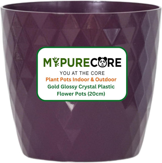 X002EBCOW3x1, Please pack as singe unit 18cm PURPLE cristal - NO Saucer