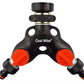 2-Way Tap Connector Snap-On Outlet Metal Black/Orange + 2 x Hose Connectors