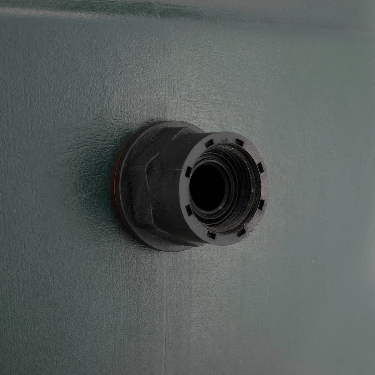Water Butt Connector 1" BSP with Garden Lever Tap with Geka Type Claw and 3/4" Hose Barb Connector