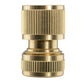 3 Way Male Snap-On Connector Brass with Valves and 3 x Brass Female Hose Connectors