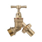 Brass Bib Tap 3/4" Barb with MDPE Tee 32mm - 3/4" BSPF