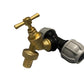 Brass Bib Tap 3/4" Barb with MDPE Tee 32mm - 3/4" BSPF