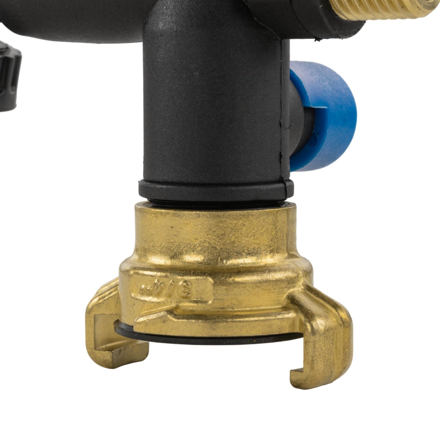 Garden Double Blue/Black Lever Tap + Geka Type Claw Outlet