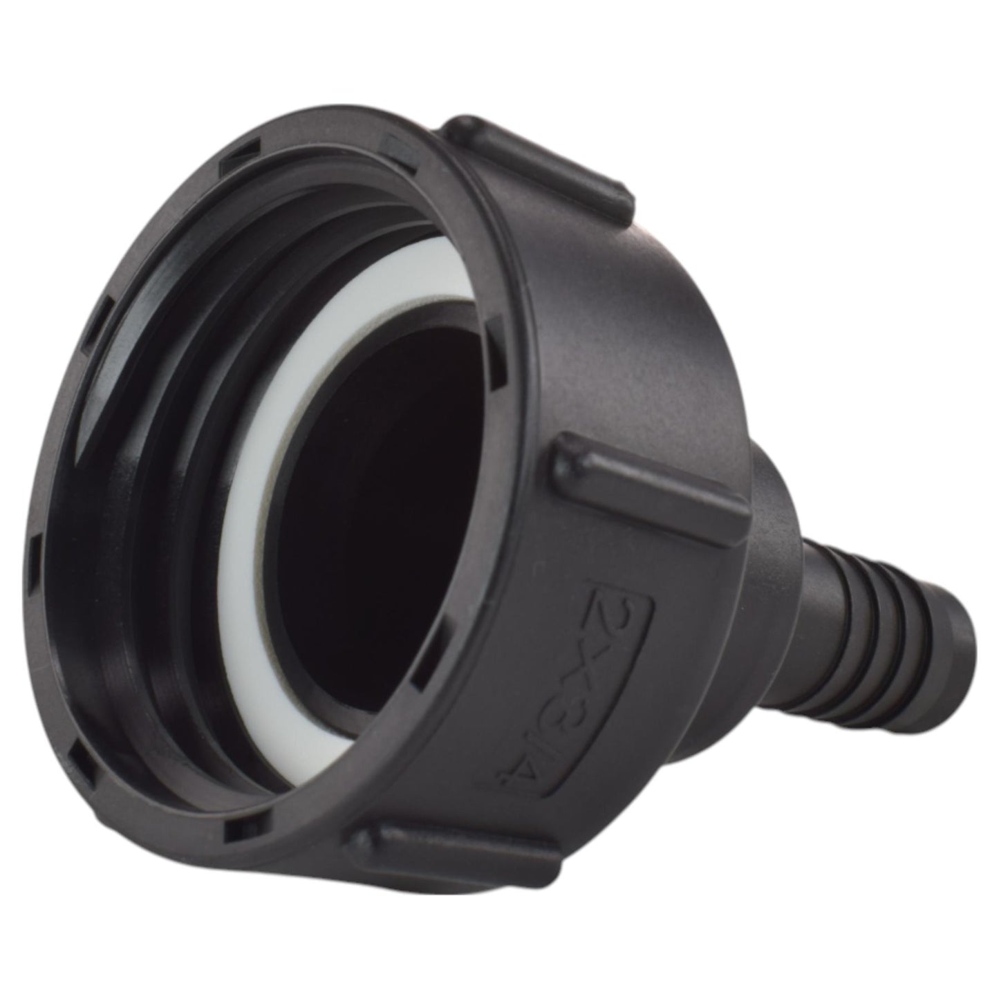 IBC 2" S60X6 Thread Valve with S60X6 to 1" Hose Tail