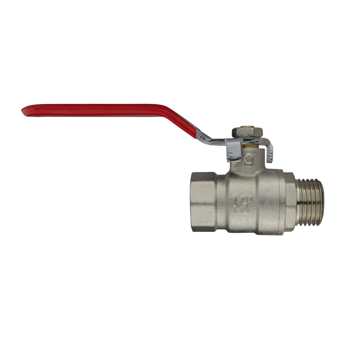 1/2” BSP Brass Nickel-Plated Lever Valve with Brass Spring Check Valve