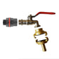 Water Butt Connector 3/4" BSP and Garden Lever Tap with Geka Type Claw and  3/4" Hose Barb Connector
