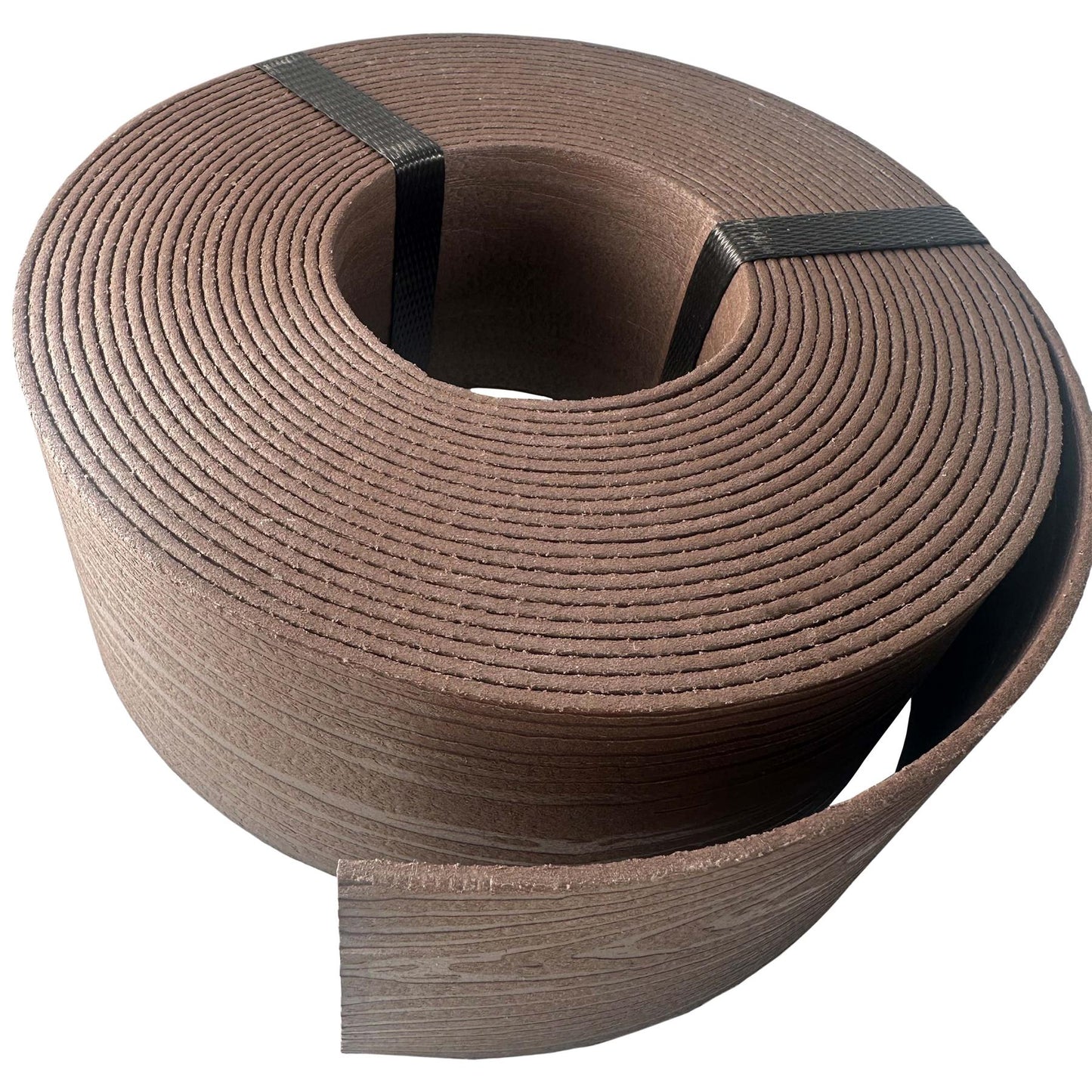 Lawn Edging Heavy Duty Wood Effect 130mm High, 2.8mm Thick, 10 Metre Roll