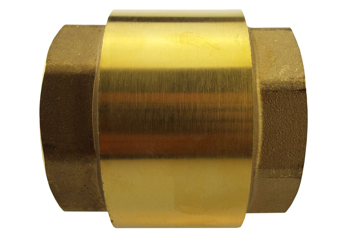 2” BSP Brass Nickel-Plated Lever Valve with Brass Spring Check Valve